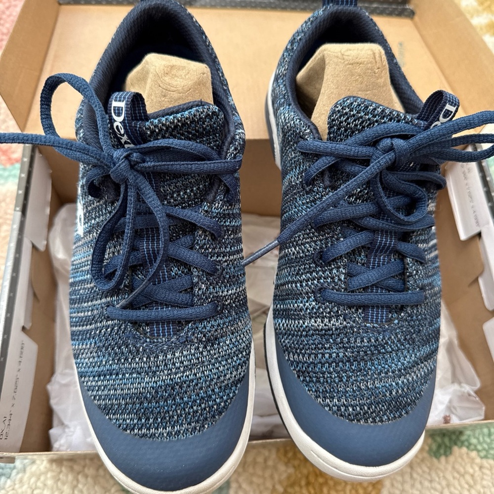 Dexter Women's Blue Denim Knit Jenna Bowling Shoes Sz 7-1/2 EUC